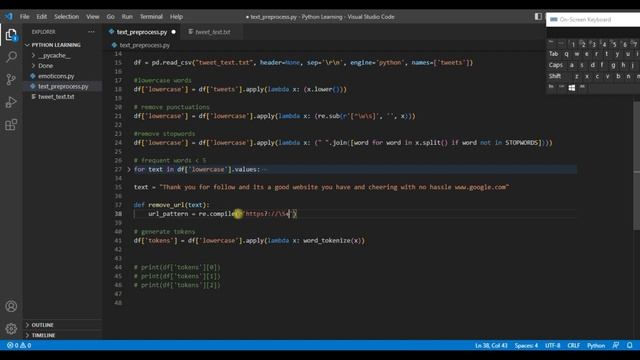 tpp11: remove urls in text preprocessing in Python | nltk pandas | machine learning смотреть онлайн