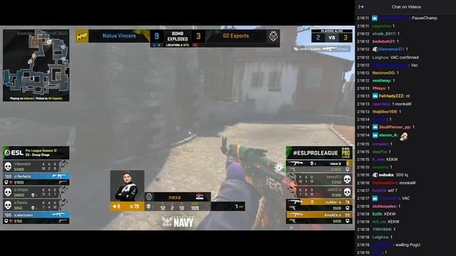 Twitch CHAT reactions to s1mple plays at ESL Pro League 12 смотреть онлайн