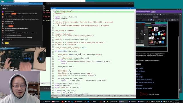 XahTV 2022-01-11 speed comparison find/replace python, perl, PowerShell, elisp, golang, WolframLang смотреть онлайн