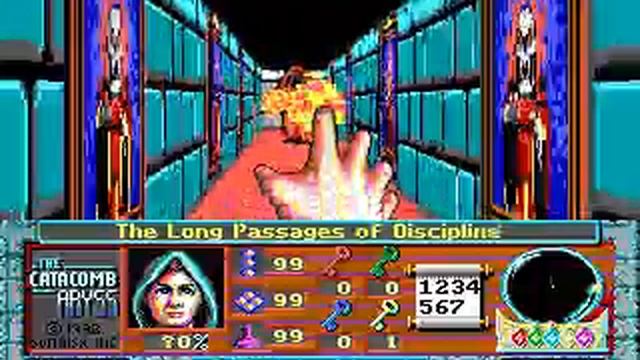 [fps|1992] Catacomb Abyss: MAP 13 "Coven of Mages" смотреть онлайн