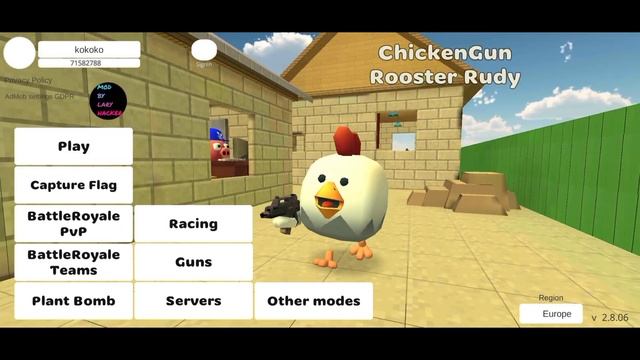 Chicken Gun Mod Menu Lary Hacker 2.8.06 مسدس الدجاج لاري هاكر بميزات جديدة رهيبة تحميل من ميديا فاي