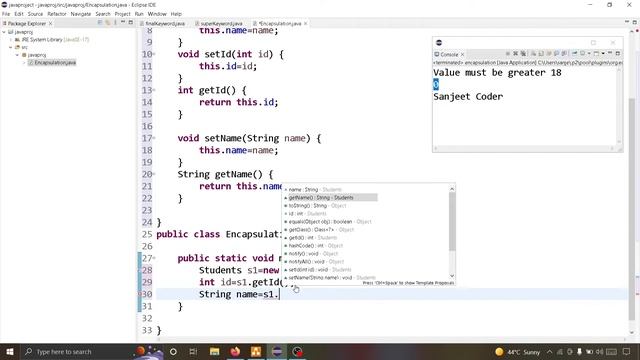 #57 Java Encapsulation | Java Getter and Setter Method and Constructor смотреть онлайн