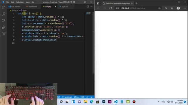 ASMR Programming - Animated Background using JavaScript - No Talking смотреть онлайн