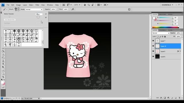 Quick Tutorial: How to design a Hello Kitty T-shirt. смотреть онлайн