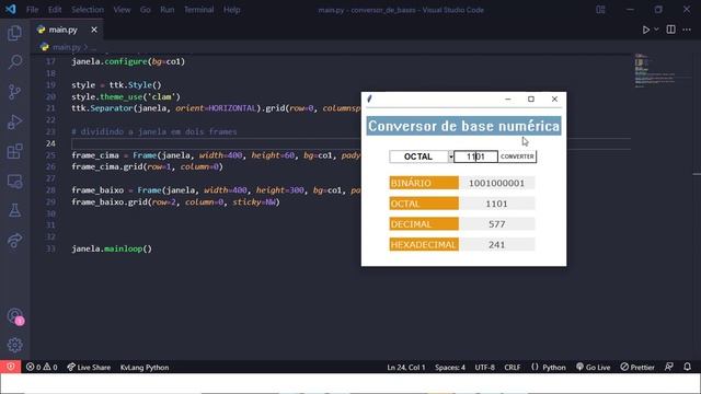 Calculadora de conversão de base numérica usando Python | Projeto Python - Parte #01 смотреть онлайн