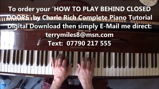 BEHIND CLOSED DOORS PIANO TUTORIAL.CHARLIE RICH.BEST LESSON. смотреть онлайн