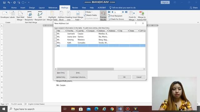 Mail Merge in Microsoft Word Empowerment Technology смотреть онлайн