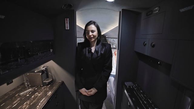 Inside Designer Private Jet All-Matte Black Gulfstream G450