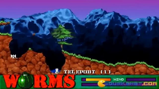 Worms Gameplay (PC Game, 1995)