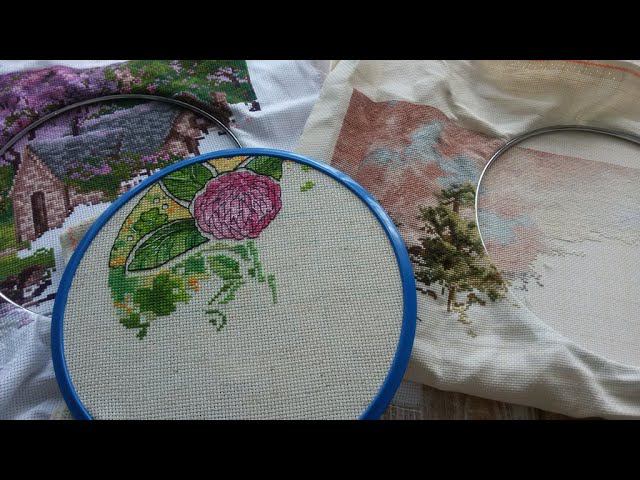 #вышивка 2-7 августа 22г. Не очень вышивальная неделя/ Мои запасы авторских схем. смотреть онлайн