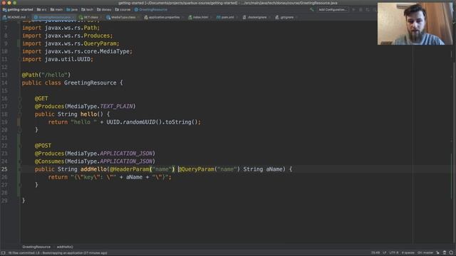 Quarkus Backend development with Java and GraalVM - Creating a JAX-RS endpoint смотреть онлайн