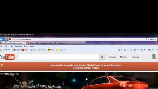 Adobe Flash Player not working...... Solution смотреть онлайн