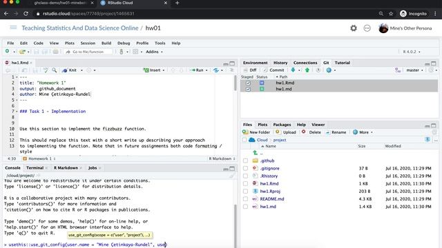 RStudio Cloud to GitHub смотреть онлайн