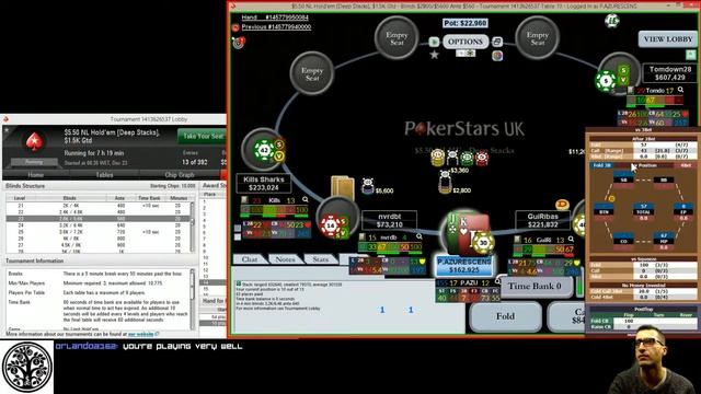 Late night online poker session - MTTs on Pokerstars, 2 final tables, multiple FT bubbles (Part 28 смотреть онлайн