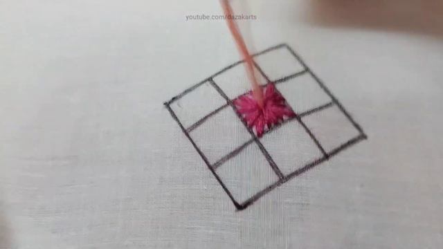 Amazing Square Flower Embroidery | Overall Dress Filling Design (Hand Embroidery) смотреть онлайн