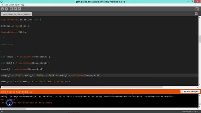 exit status 1'SensorPin' was not declared in this scope//How to fix the error while compiling//part смотреть онлайн