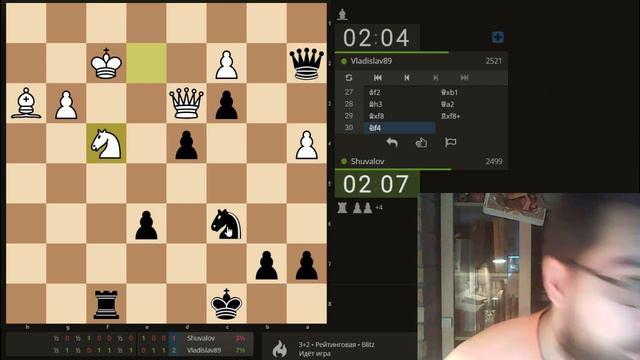 Владислав Чижиков 🆚 Евгений Шувалов ⚡ Французская защита. Вариант Винавера 🕛 Блиц смотреть онлайн