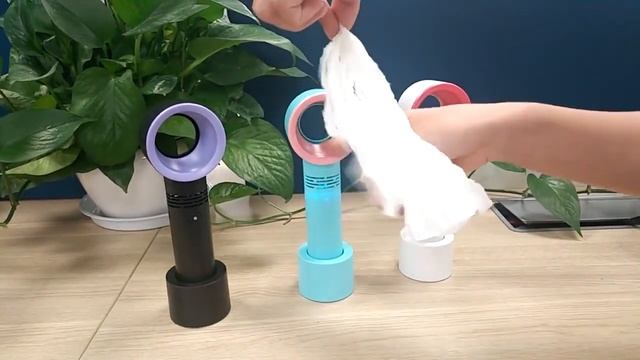 Мини вентилятор на USB и аккумуляторе без винта с Алиэкспресс смотреть онлайн