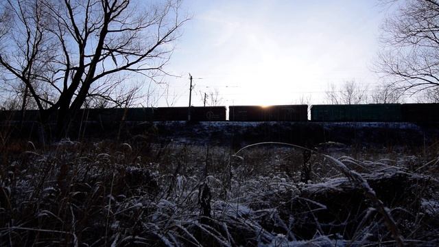 Медленный ВЛ80С с грузовым составом смотреть онлайн