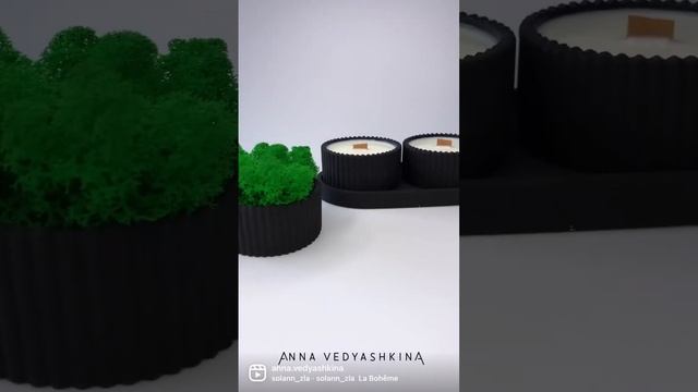 Мох стабилизированный. Декор со мхом. Свечи натуральные. Стильный декор для дома. Ручная работа #di смотреть онлайн