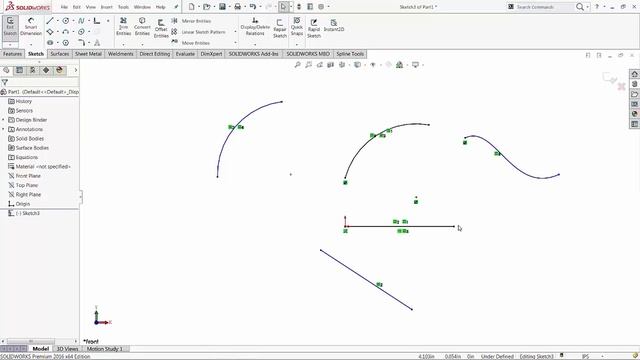 Tutorial: New Sketch Relation in SOLIDWORKS 2016: Equal Curve Length смотреть онлайн