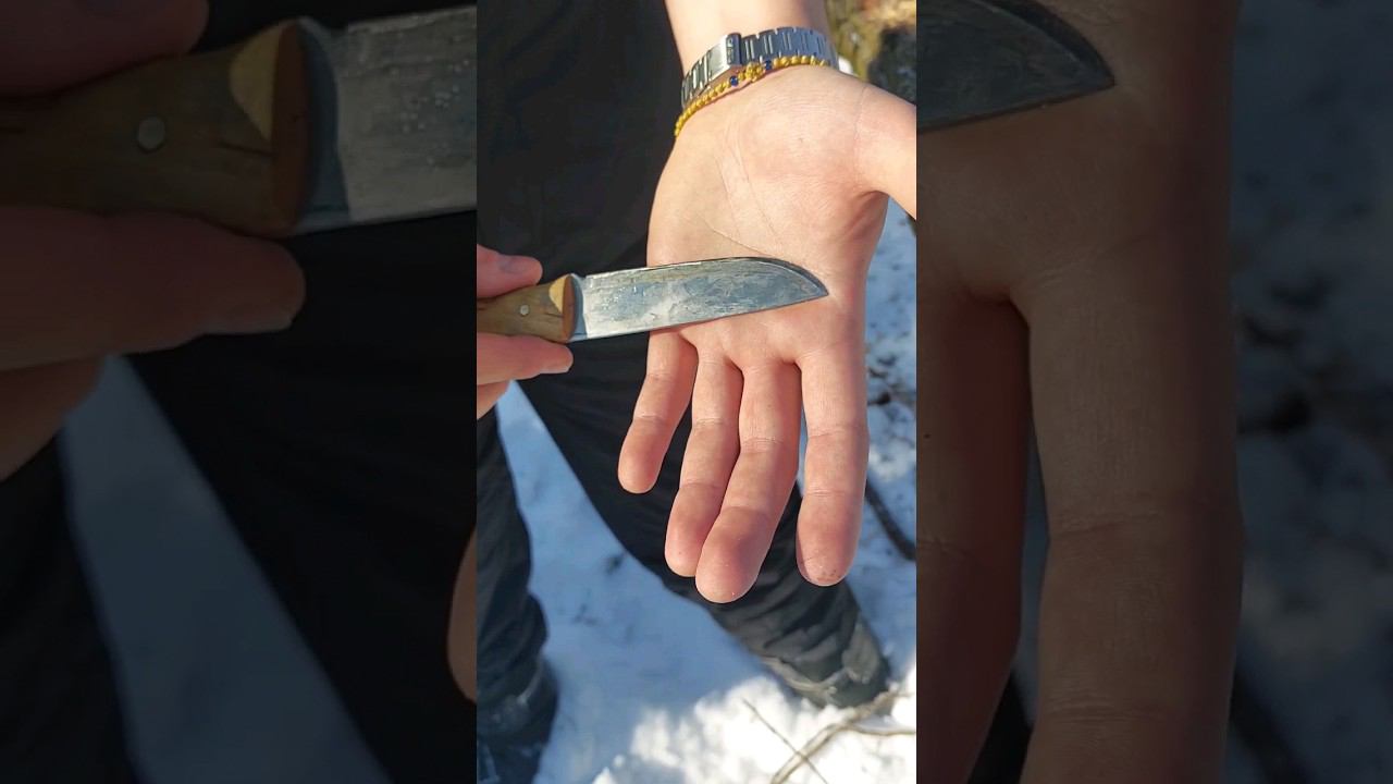 ТАК НОЖОМ ЛУЧШЕ НЕ ДЕЛАТЬ!!! #survival #bushcraft #knife #forest #выживание #bushcra #ковка смотреть онлайн