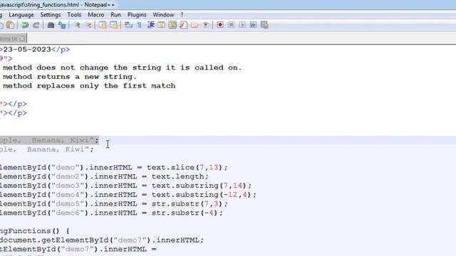 Javascript string functions смотреть онлайн
