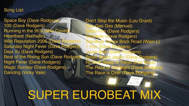 SUPER EUROBEAT MIX [Initial D] смотреть онлайн