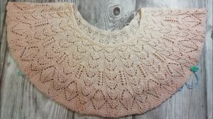 Кофточка из пряжи Ализе дива омбре батик. Начало - вязание круглой кокетки. Мастер-класс.