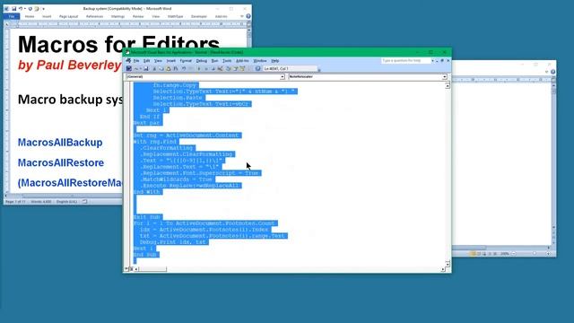 Automatic Macro/keystroke Backup System