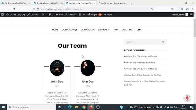 WordPress Team Members Page with Free Plugin (100% Responsive) смотреть онлайн