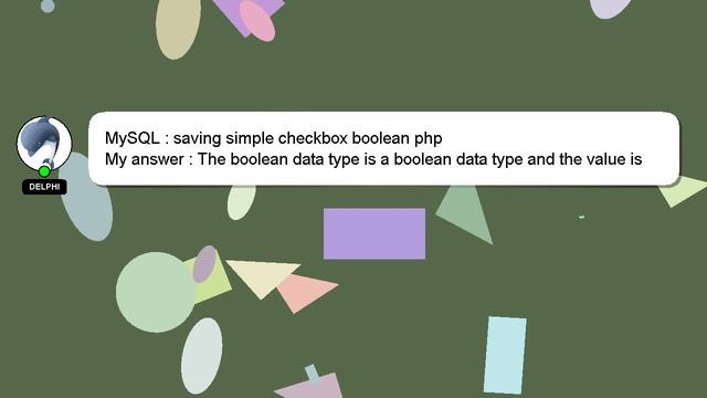 MySQL : saving simple checkbox boolean php смотреть онлайн