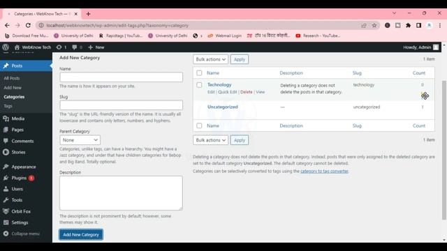 #8 WordPress में Categories कैसे बनाएँ? | How to Create Post Categories in Wordpress #webknowtech смотреть онлайн