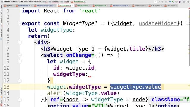 M4L3 5 modifying widget type from within widget type смотреть онлайн