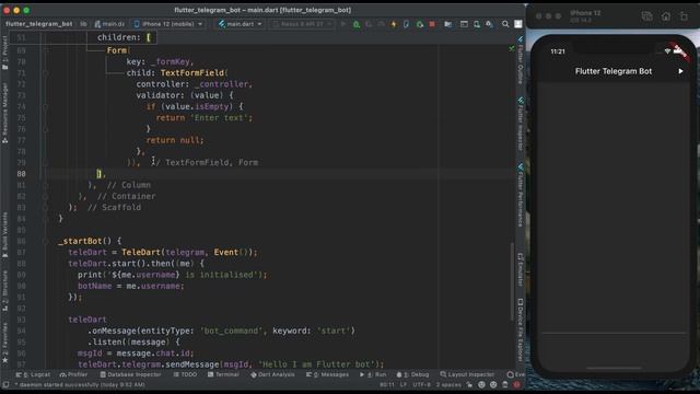 Telegram bot в кармане, на Flutter! смотреть онлайн