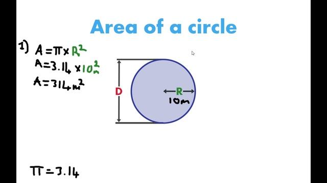Calculate the Area of a circle from Radius or Diameter смотреть онлайн