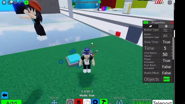 How to make a clickable button in obby creator! смотреть онлайн