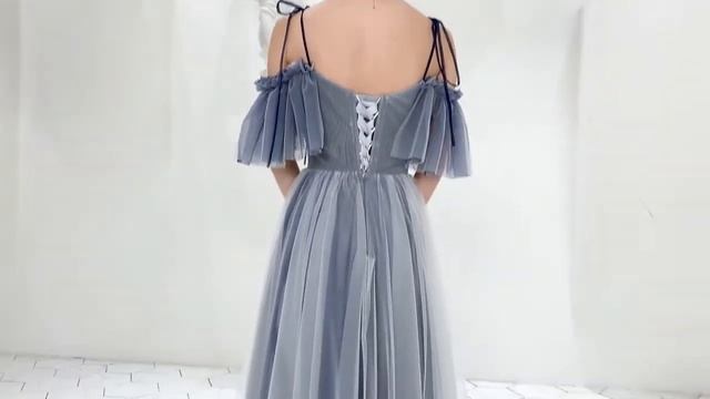 #21 • Фиолетовые белые вечерние длинные платья в пол | Купить в интернет магазине женской одежды смотреть онлайн