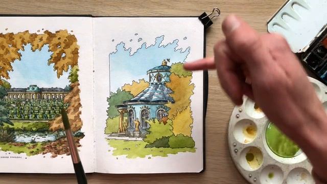 STEP-BY-STEP: How to Paint Trees & Fall Foliage ?? смотреть онлайн
