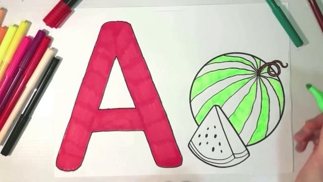 ? ?️ Алфавит, азбука. Рисуем букву А | Alphabet. Draw the letter A | Alphabet смотреть онлайн