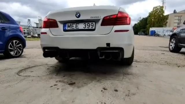 BMW f10 528i muffler delete смотреть онлайн