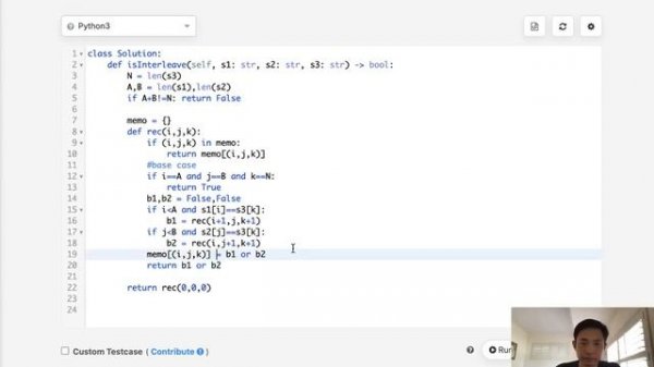 Leetcode - Interleaving String (Python)