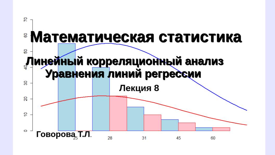 Линейный корреляционный анализ. Составление уравнений линий регрессии смотреть онлайн