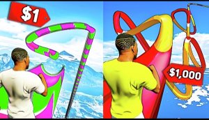 СПУСК со СКОЛЬЗКОЙ ГОРКИ ЗА 1$ ПРОТИВ 10.000$ в ГТА 5! УГАР и ЭПИК ОБЗОР МОДА GTA ИГРЫ ВИДЕО