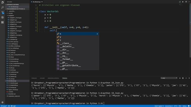 Programmieren in Python 3.6 (20): Klassen (Objekt Orientierte Programmierung) смотреть онлайн