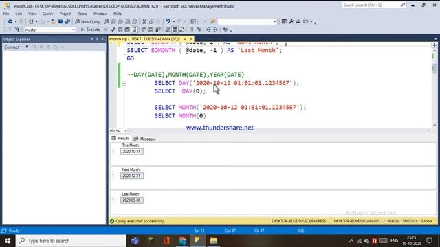 61.EOMONTH,DAY,YEAR,MONTH FUNCTIONS IN SQL - TELUGU смотреть онлайн