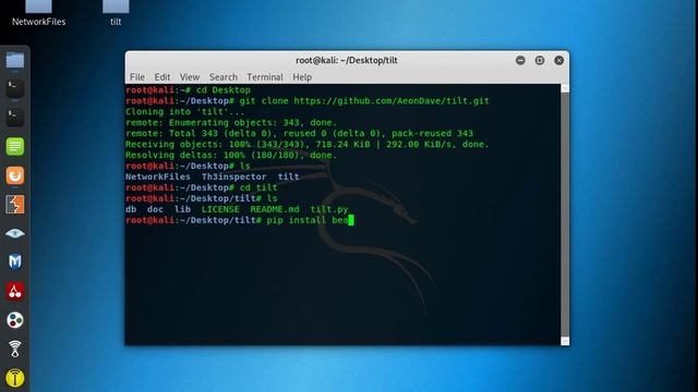 Tilt terminal IP lookup tool - Kali Linux смотреть онлайн