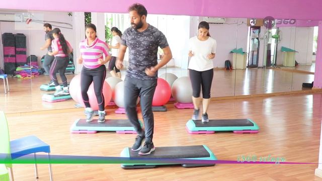 Stepper Basics Aerobics to Reduce Weight Fast| Get Fit with I360 Fitness Exercises смотреть онлайн