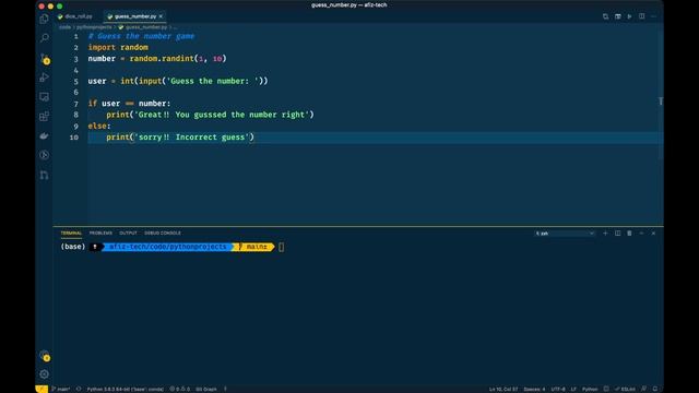Python Projects - 3:Guess the number Game Project in Python смотреть онлайн