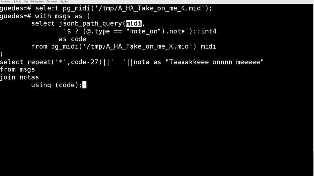 Lendo notas musicais no PostgreSQL com PL/Python смотреть онлайн